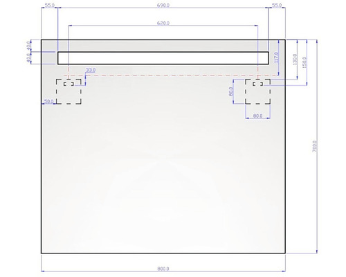 Technický výkres s rozmermi