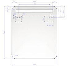 LED Zrkadlo do kúpeľne Luna Rounded 60x70cm 411-422