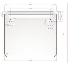 LED Zrkadlo do kúpeľne Luna Rounded 80x70cm 411-439