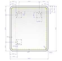 LED Zrkadlo do kúpeľne Moonlight Rounded 60 x 70 cm 411-514