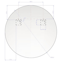 LED Zrkadlo do kúpeľne Ambiente Ronde Ø 80 cm 411-033