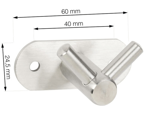 Dvojitý vešiak na šaty z nehrdzavejúcej ocele s rozmermi