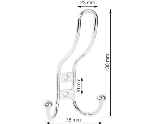 Dvojitý vešiak na šaty s rozmermi