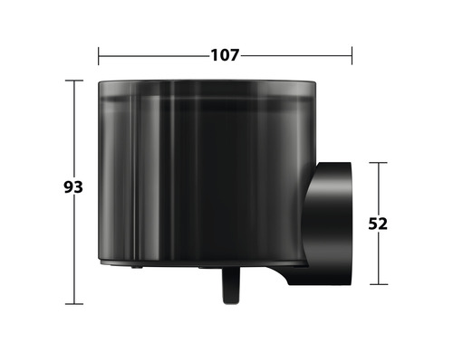 Technický nákres sanitárneho sifónu s rozmermi