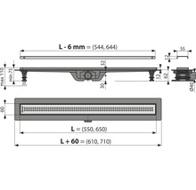 Sprchový žľab form&style Rupat 950 chróm matný