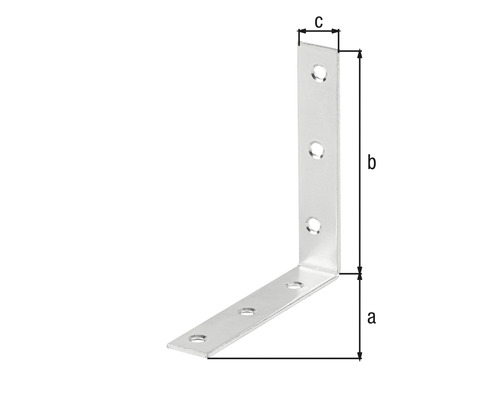 Rohový spojovací prvok s otvormi a rozmermi
