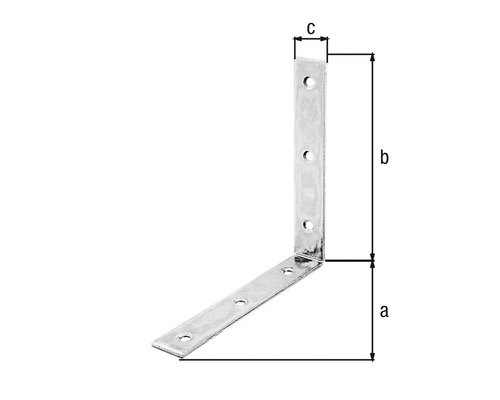Rohová spojka s otvormi a rozmermi