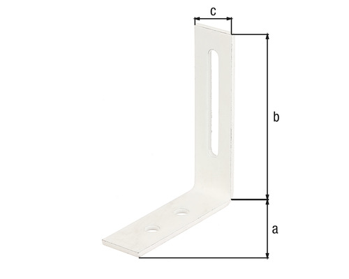 Rohová spojka s pozdĺžnym otvorom na upevnenie