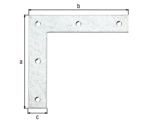 Uholník s otvormi a rozmermi a, b a c