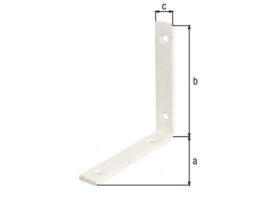 Rohová spojka s rozmermi a, b a c