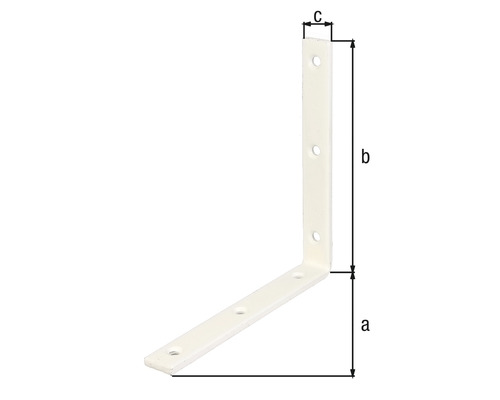 Rohová spojka s rozmermi a, b a c