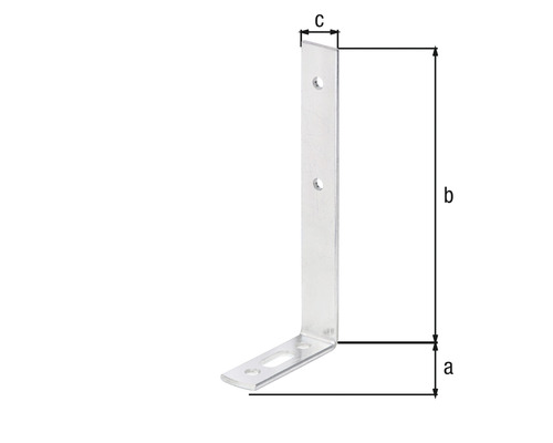 Kovový uholník s otvormi na upevnenie