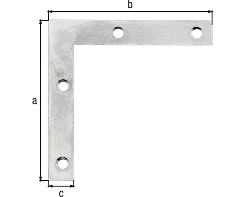 Rohový spojník z kovu s vŕtanými otvormi a rozmermi