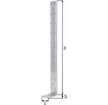 Dierovaný uholník s rozmermi