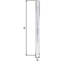 Obrázok kolíka s rozmermi dĺžky a priemeru