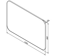 Kúpeľňové zrkadlo Tender LED 80x120 cm