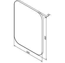 Kúpeľňové zrkadlo Tender LED 60x80 cm