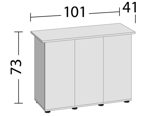 Skrinka s tromi dvierkami s rozmermi 101 x 41 x 73 cm