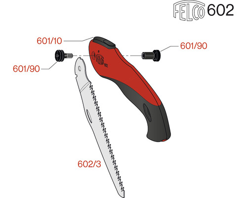 Prehľad náhradných dielov Felco 602