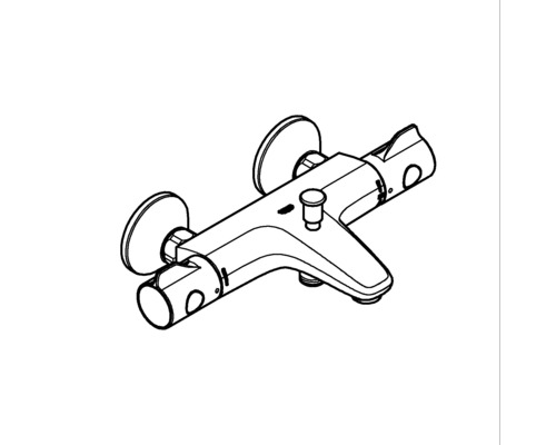 Ilustrácia nástennej vaňovej batérie