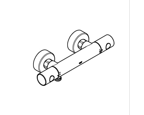 Nákres sprchovej batérie na montáž na stenu