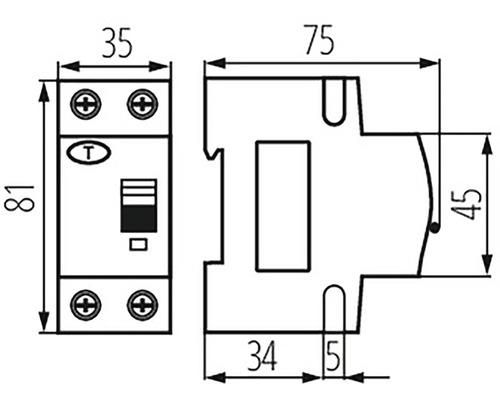 Technický výkres ističa s rozmermi