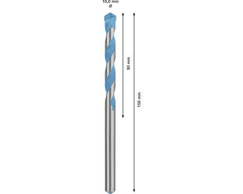 Vrták s rozmermi 10,0 mm priemer a 150 mm dĺžka