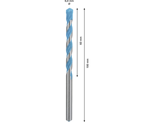 Špirálový vrták s priemerom 6,0 mm a dĺžkou 100 mm