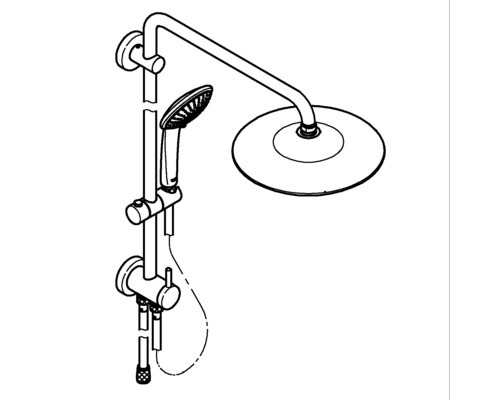 Sprchový systém s hlavovou a ručnou sprchou