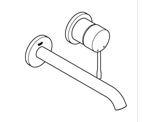 Nástenná vodovodná batéria na použitie v kúpeľni alebo kuchyni