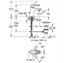 Umývadlová batéria GROHE Eurostyle DN15 33558LS3 biela