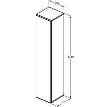 Kúpeľňová skrinka vysoká Ideal Standard Adapto 35x171x37 cm biela vysoko lesklá