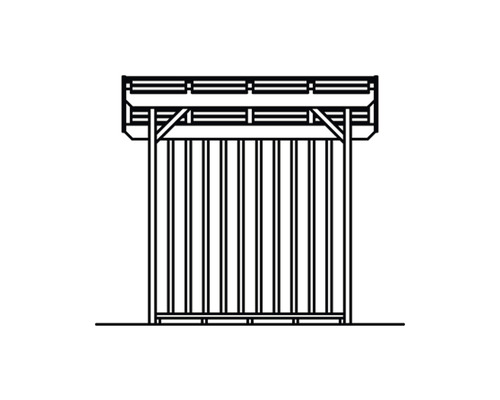 Technický výkres drevenej police