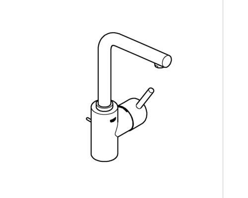 Nákres kuchynskej batérie s jednou pákou