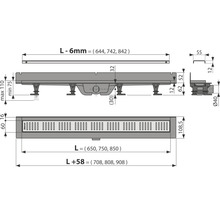 Sprchový žľab form&style Redonda 750mm k stene