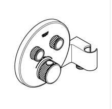 Logo Grohe Sprchová batéria s tromi otočnými gombíkmi