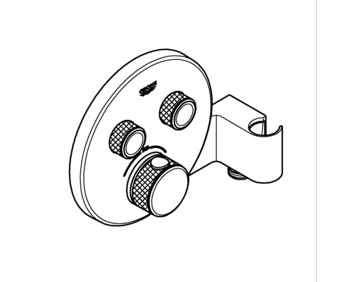 Logo Grohe Sprchová batéria s tromi otočnými gombíkmi