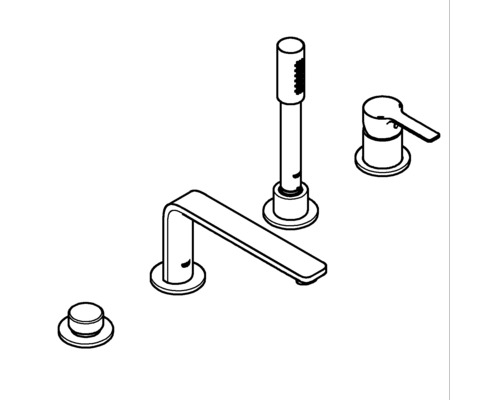 Vaňová batéria s ručnou sprchou