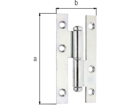 Záves dverí s rozmermi a a b