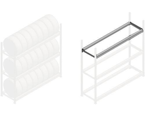 Regál s traverzou na uskladnenie pneumatík