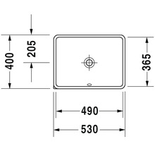 Zápustné umývadlo DURAVIT Starck3 sanitárna keramika biela 49 x 36,5 D 0305490000