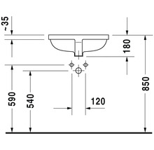 Zápustné umývadlo DURAVIT Starck3 sanitárna keramika biela 49 x 36,5 D 0305490000