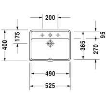 Zápustné umývadlo DURAVIT Starck3 sanitárna keramika biela 49 x 36,5 D 0302490000
