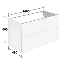 Skrinka pod umývadlo s rozmermi 1000 x 605 x 490 milimetrov