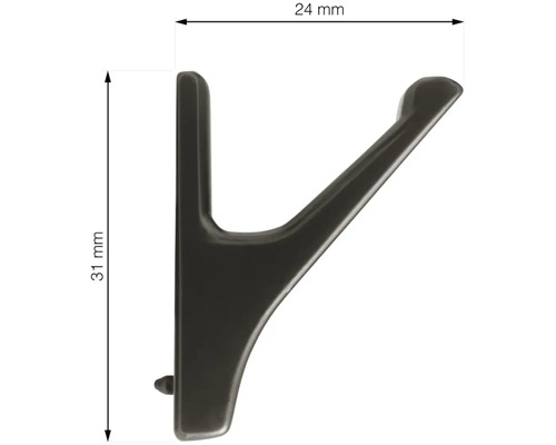 Jeden vešiak na šaty s rozmermi 24 mm x 31 mm