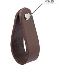 Kožená nábytková úchytka so skrutkou M3x25