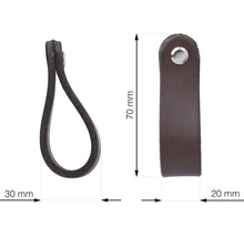 Kožená nábytková úchytka s rozmermi