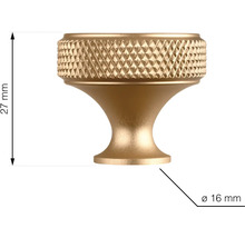 Kovový nábytkový gombík, výška 27 mm, priemer 16 mm