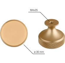 Gombík na skrinku s priemerom 30 milimetrov a závitom M4x25