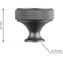 Kovový nábytkový gombík, priemer 16 mm, výška 27 mm
